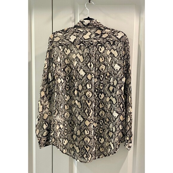 EQUIPMENT Slim Fit Signature 100% Silk Reptile Blouse, Sz S - Picture 3 of 7